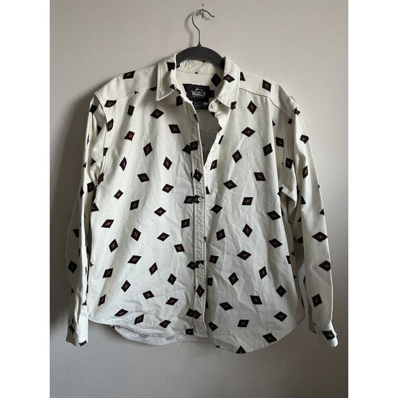 Woolrich Native American Long Sleeve Button Up Large Women’s used Cotton - Picture 2 of 16